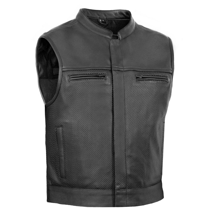 Mile Maker – Men’s Leather Motorcycle Vest