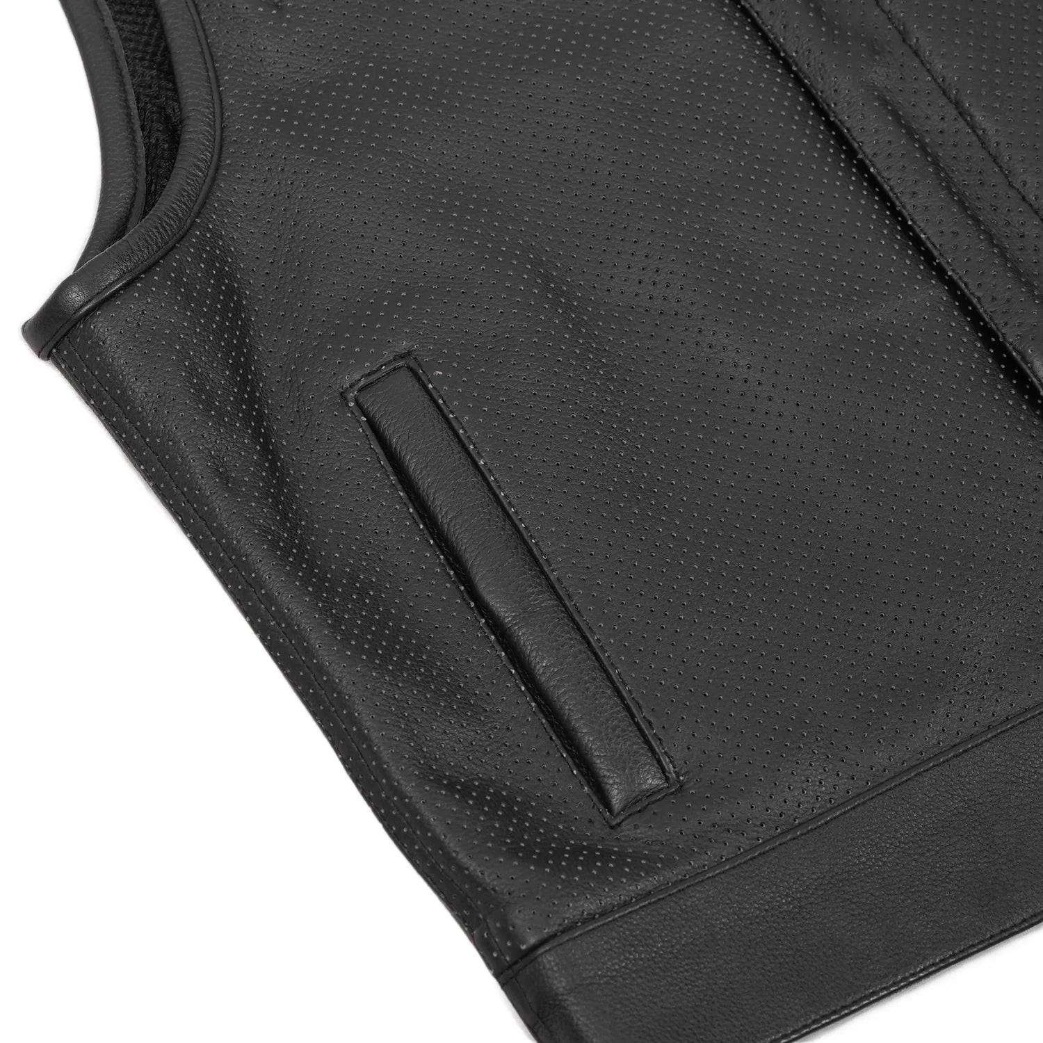 Mile Maker – Men’s Leather Motorcycle Vest