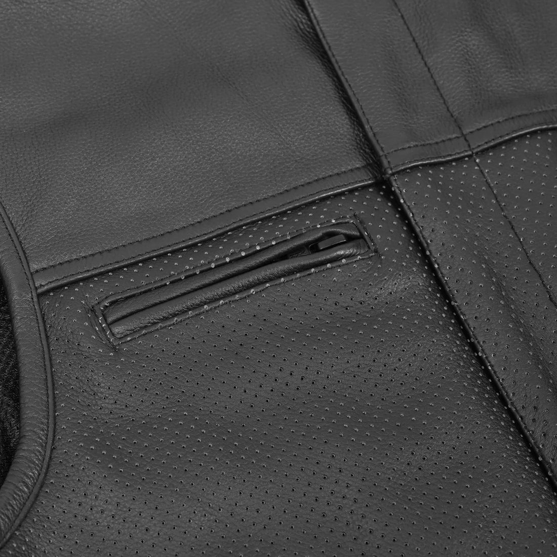 Mile Maker – Men’s Leather Motorcycle Vest