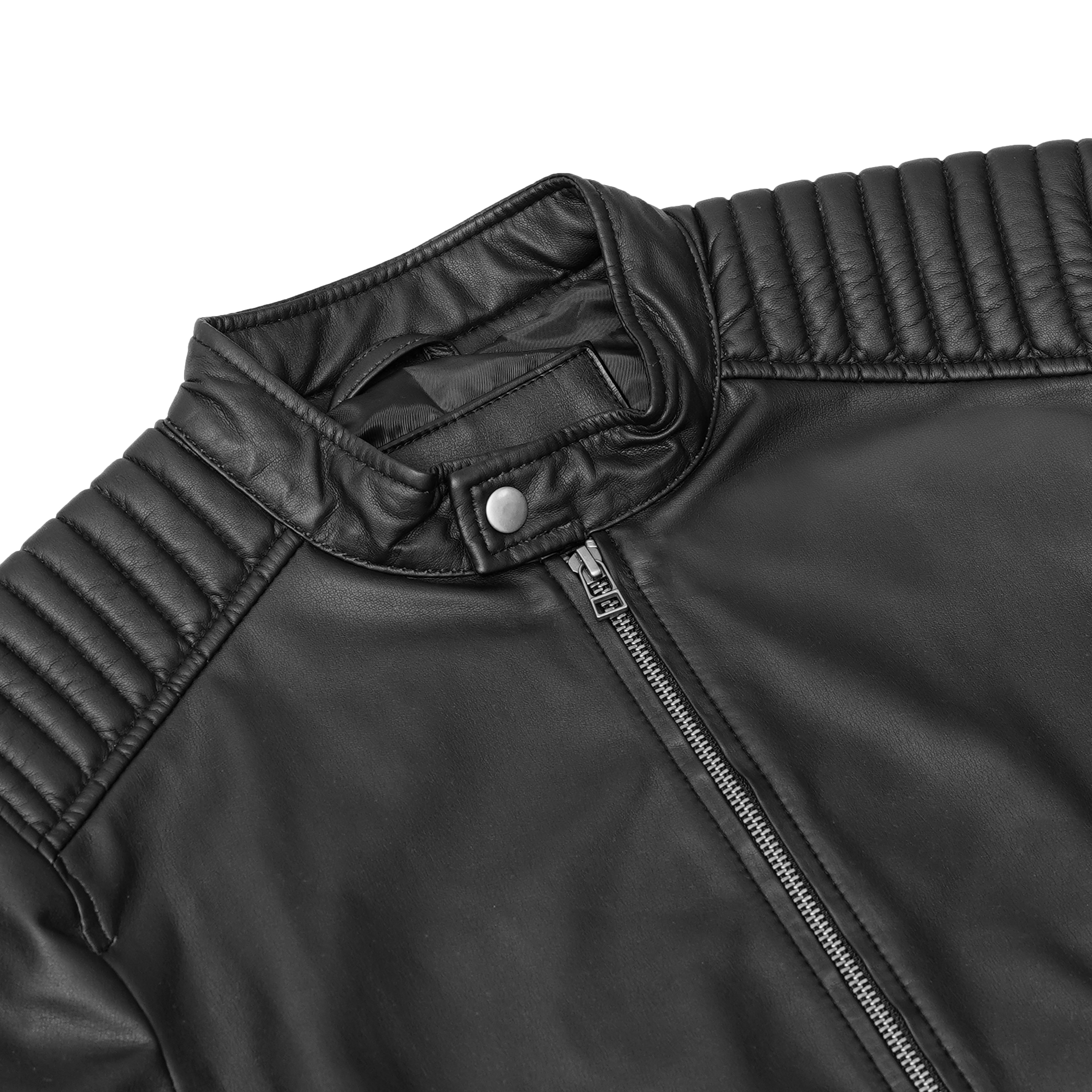 Nyrox – Mens Faux Leather Motorcycle Jacket