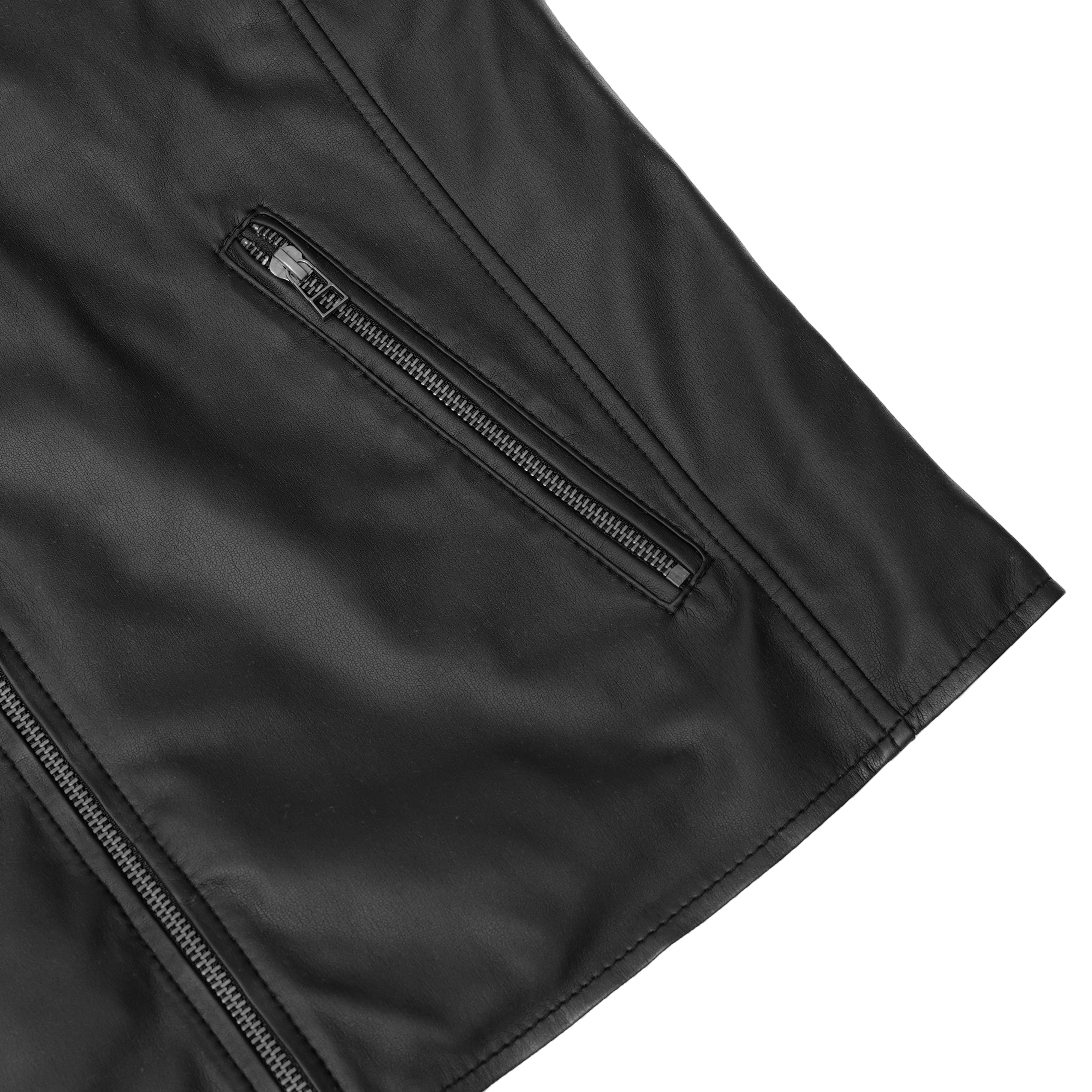 Nyrox – Mens Faux Leather Motorcycle Jacket