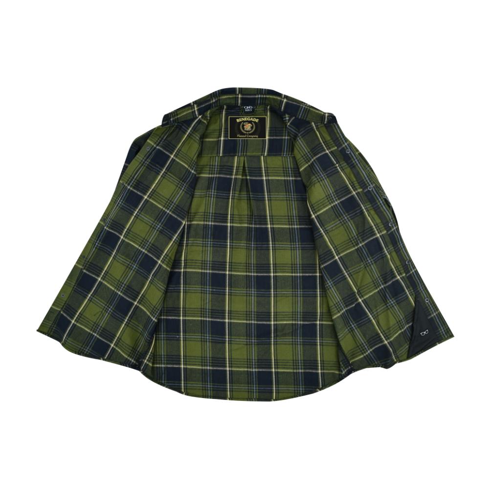 Men's Green Flannel Shirt LVAD Gear Flannel