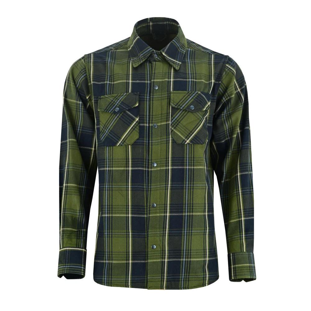 Men's Green Flannel Shirt LVAD Gear Flannel