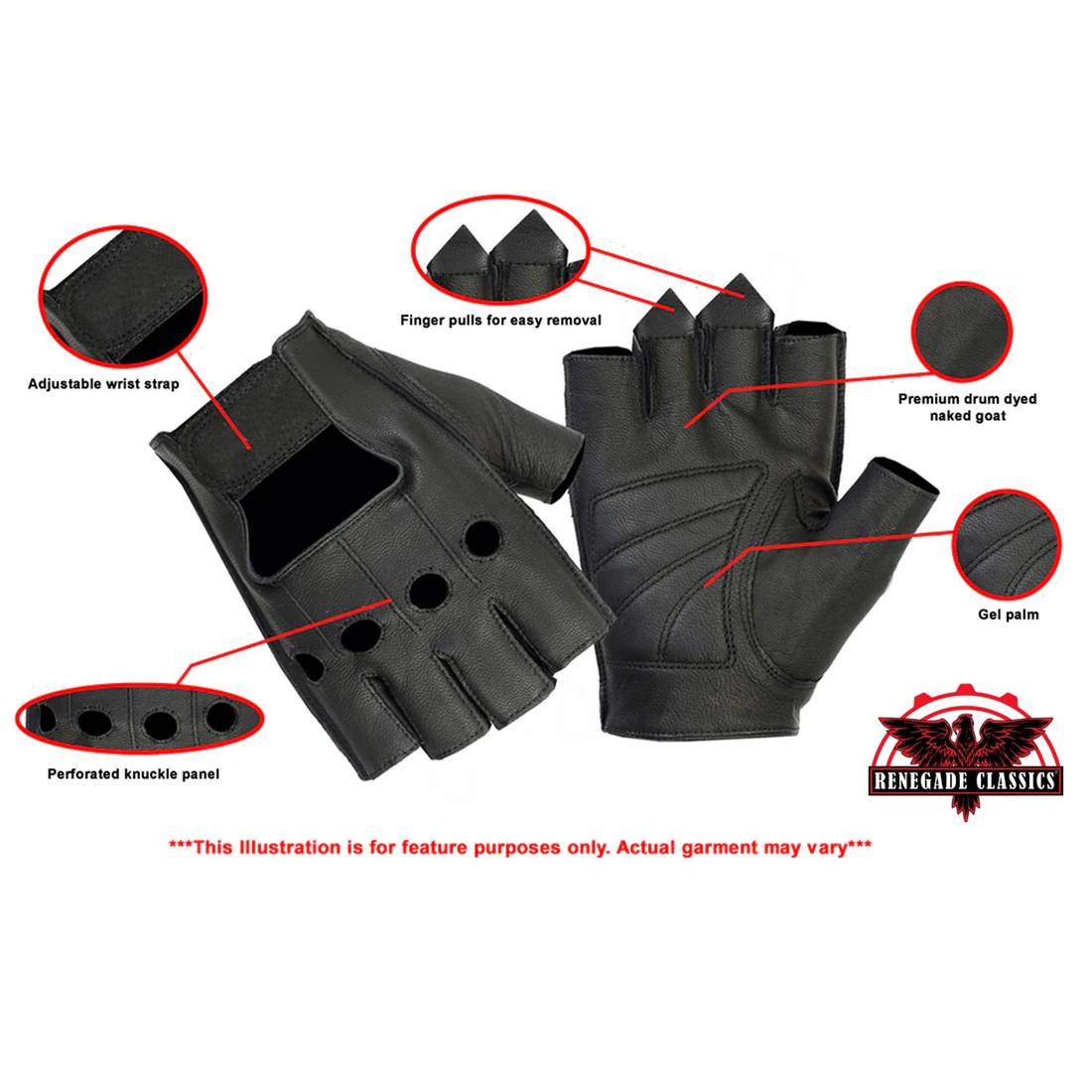 RC61 Premium Fingerless Glove