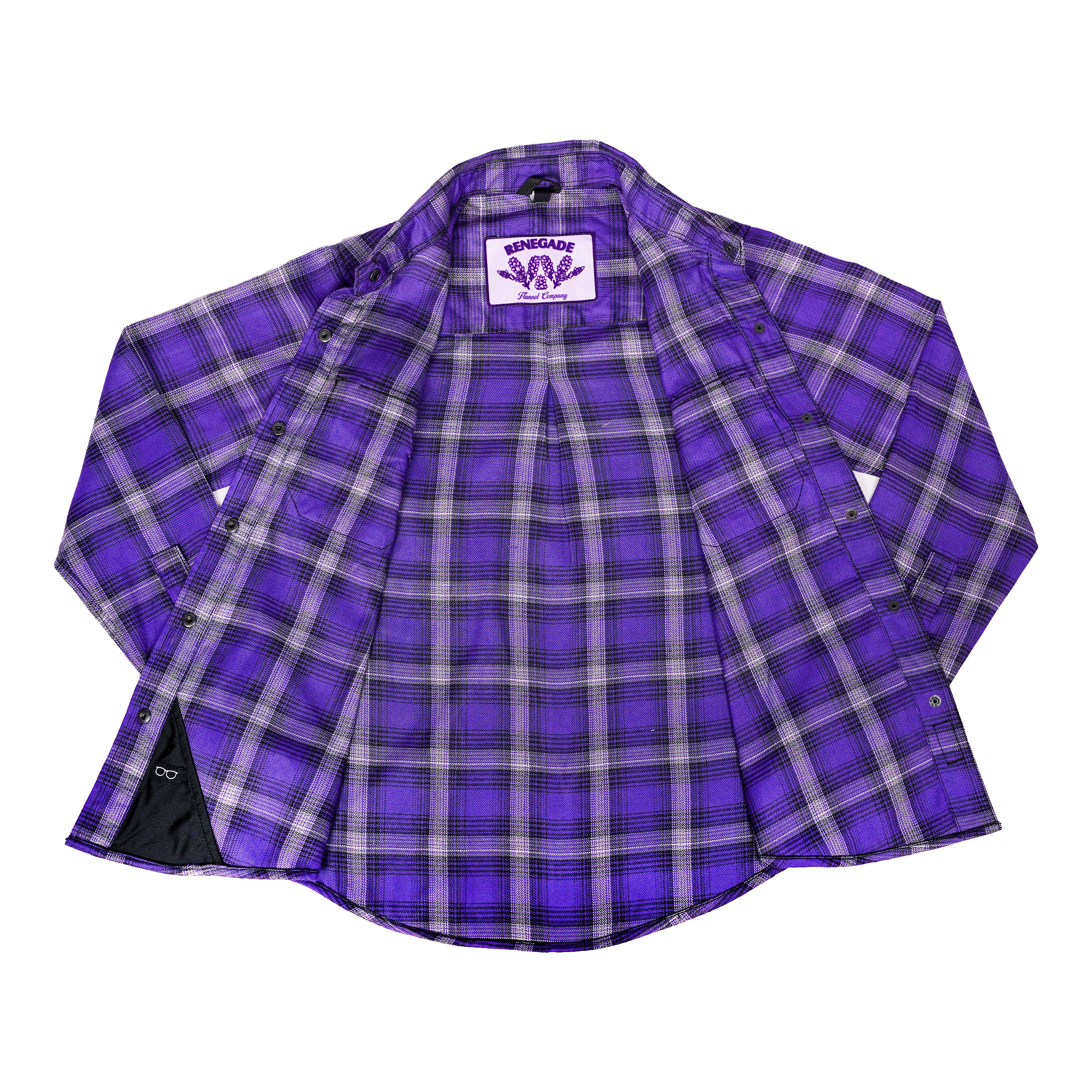 Purple Haze Men’s Purple and Gray Flannel Shirt