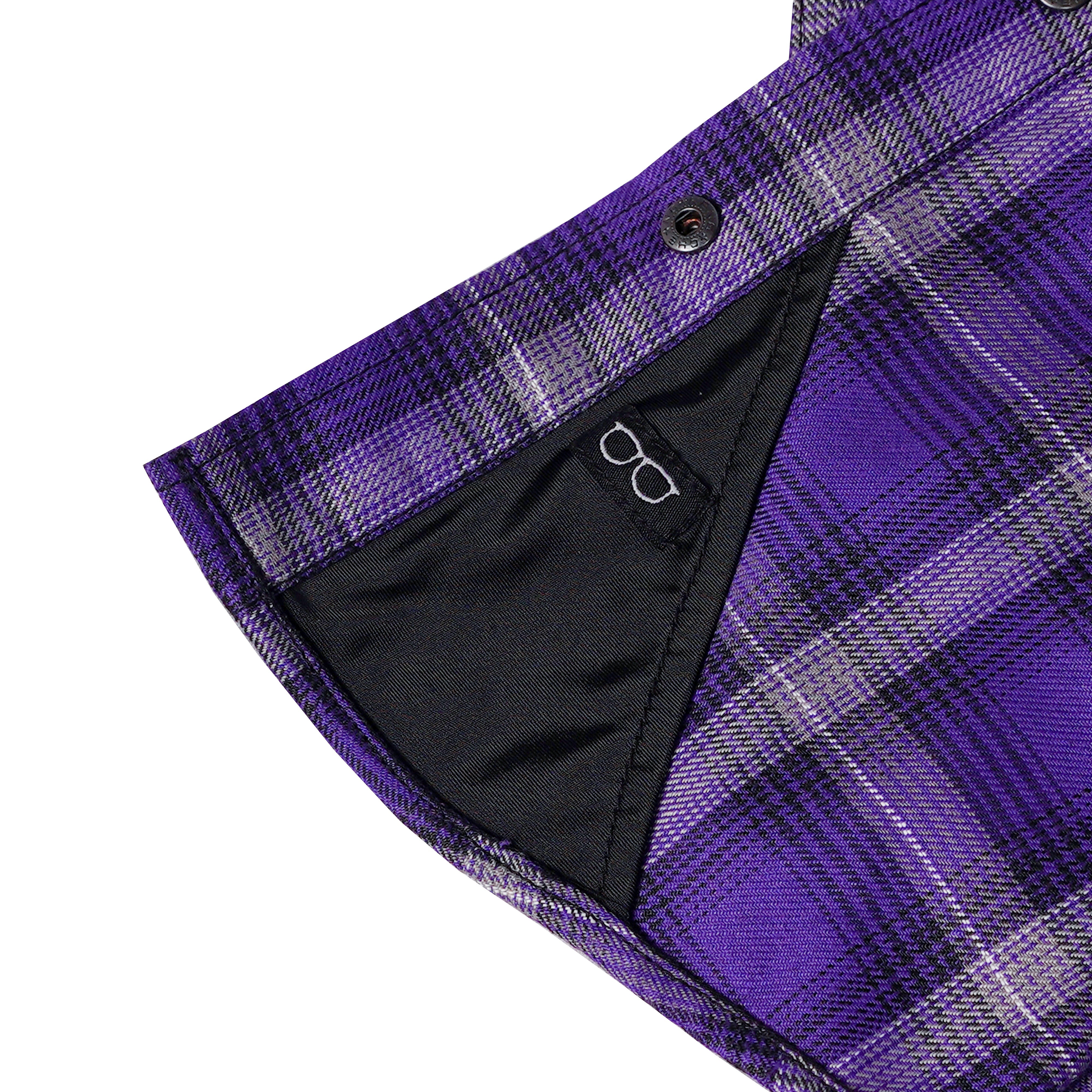 Purple Haze Men’s Purple and Gray Flannel Shirt