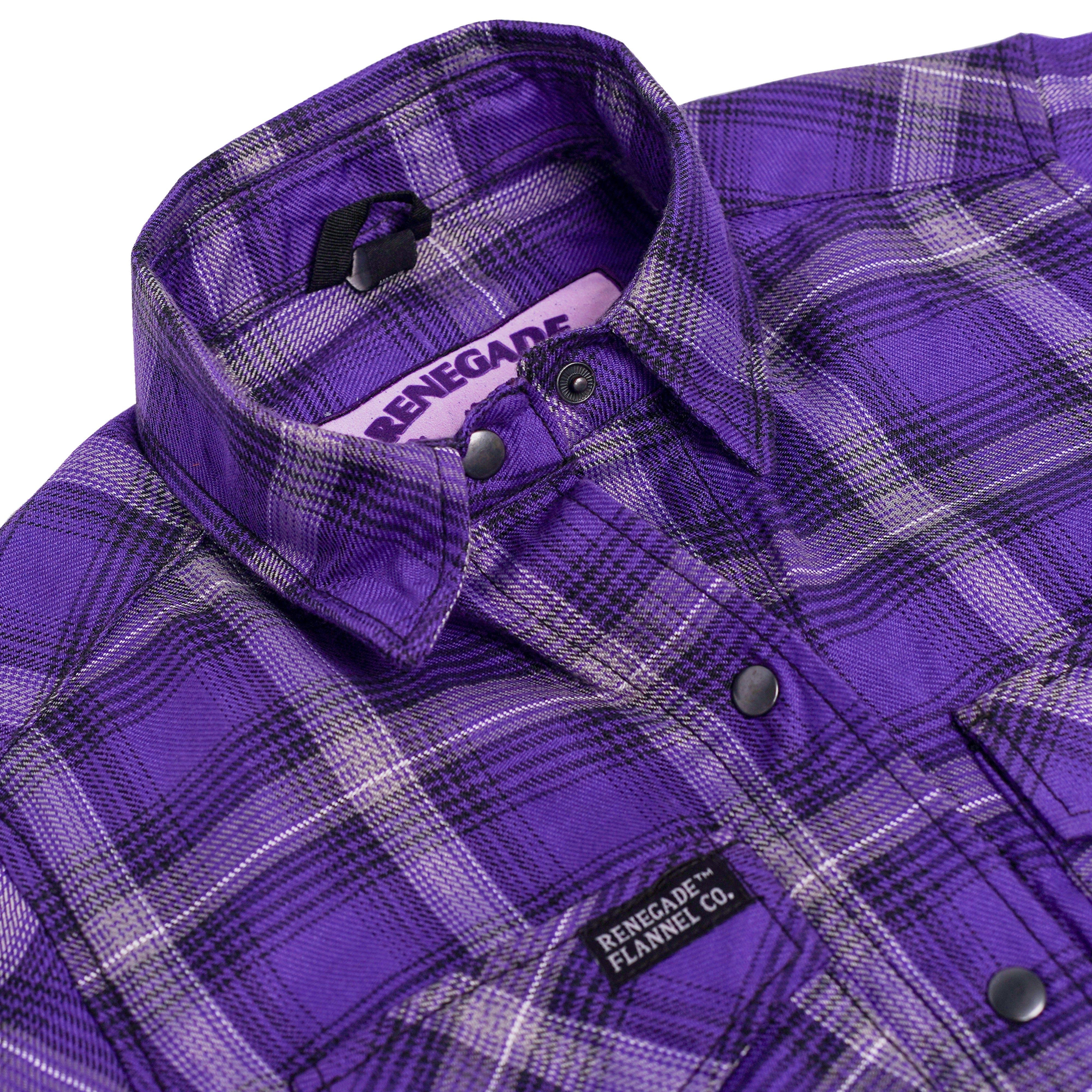 Purple Haze Men’s Purple and Gray Flannel Shirt