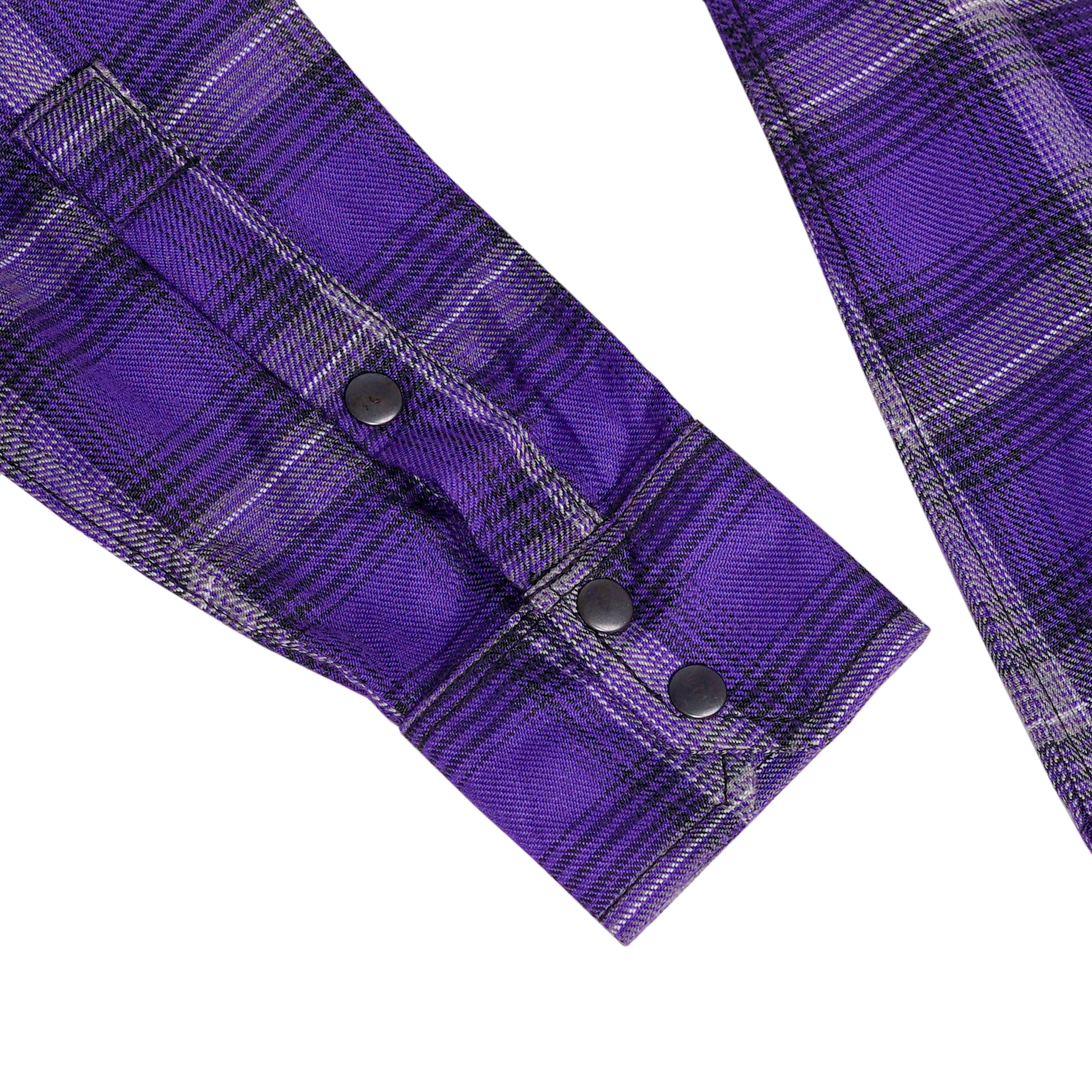 Purple Reign Women’s Purple and Gray Flannel Shirt