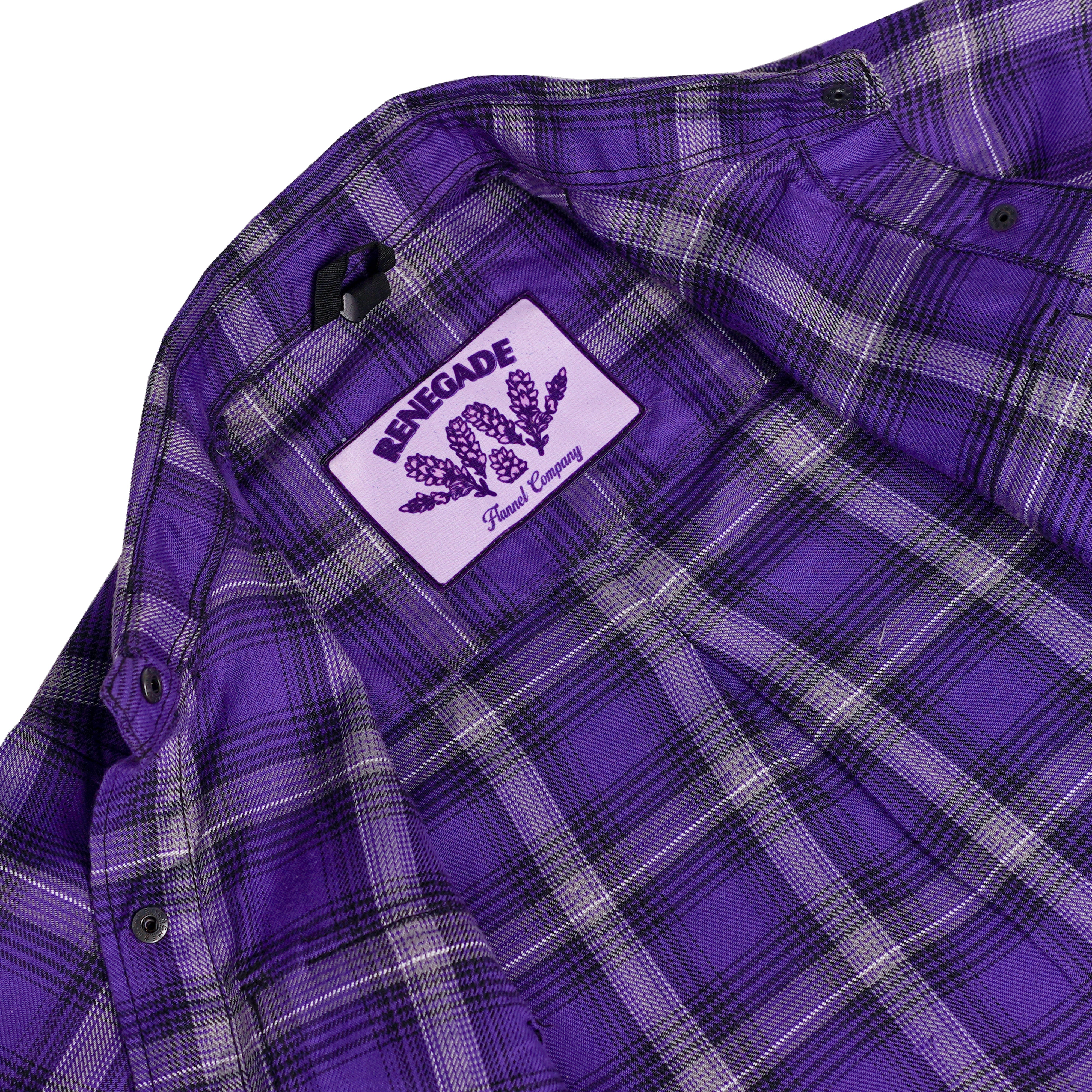 Purple Reign Women’s Purple and Gray Flannel Shirt