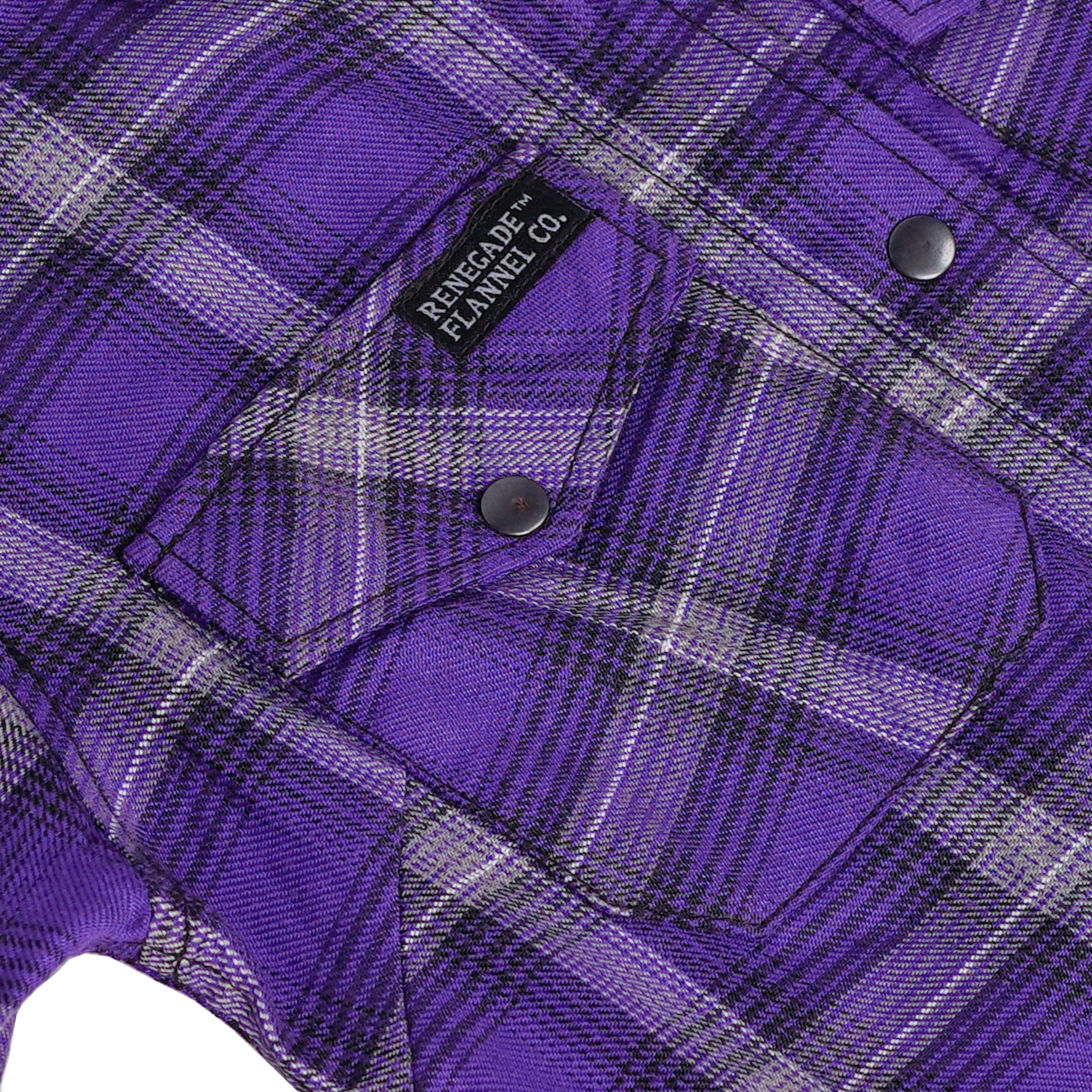 Purple Reign Women’s Purple and Gray Flannel Shirt