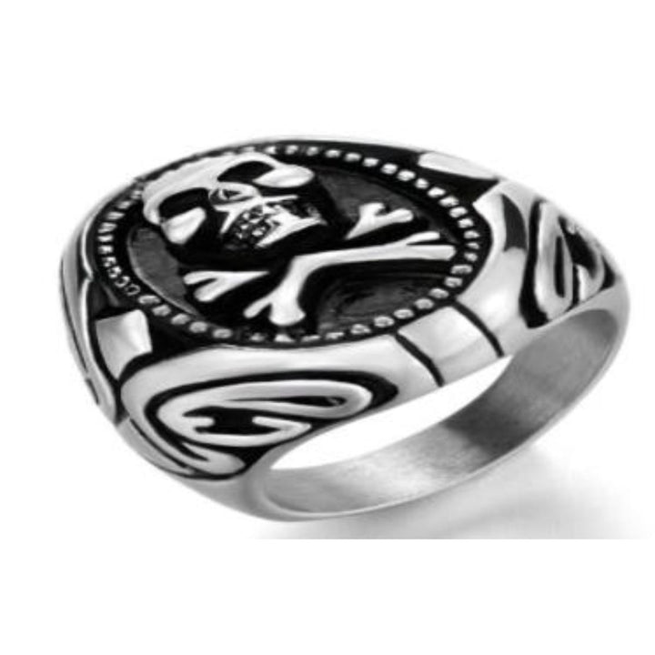 R195 Stainless Steel Poison Ivy Biker Ring