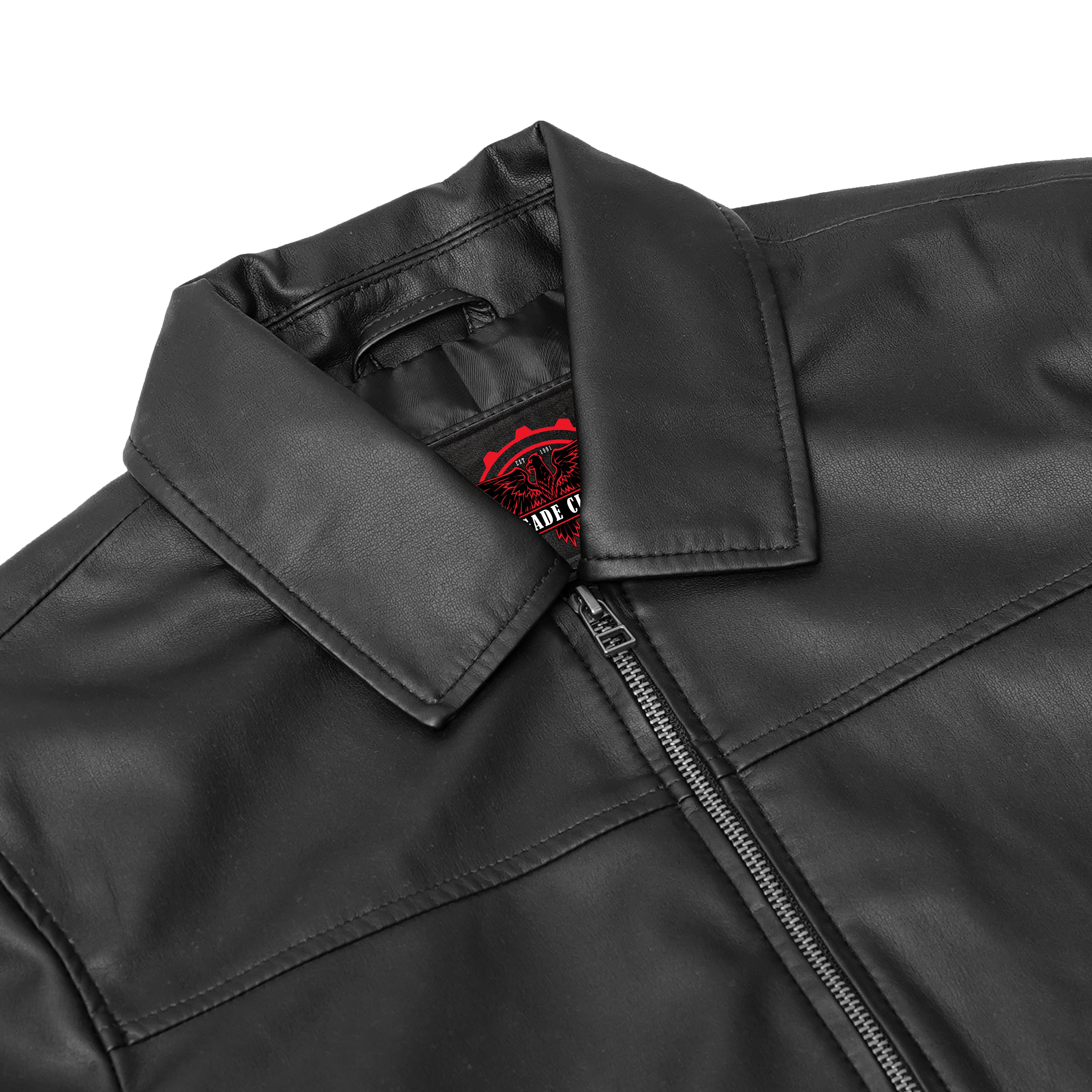 Ravven – Men’s Faux Leather Motorcycle Jacket