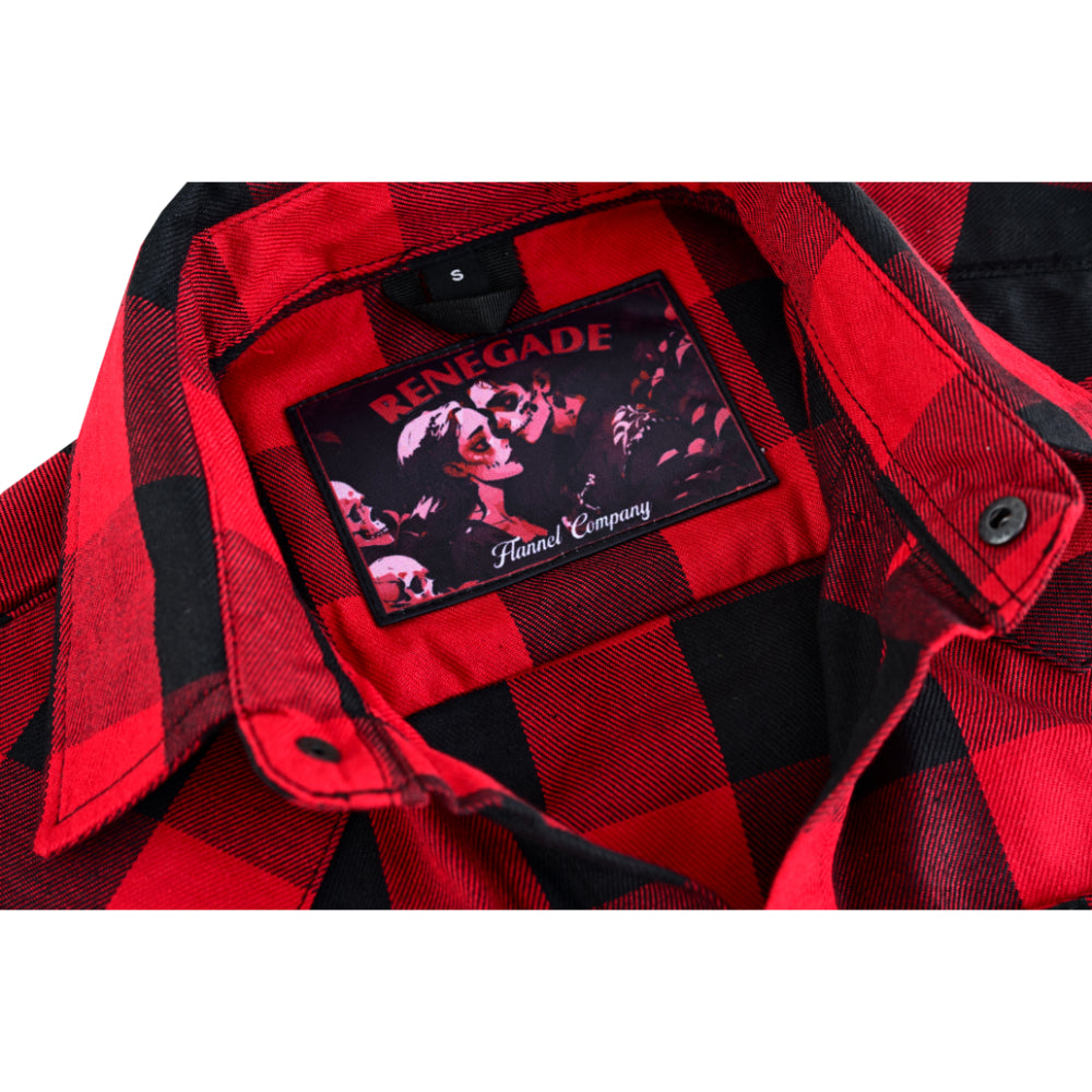 Men’s Red and Black Sleeveless Flannel LVAD Gear Flannel