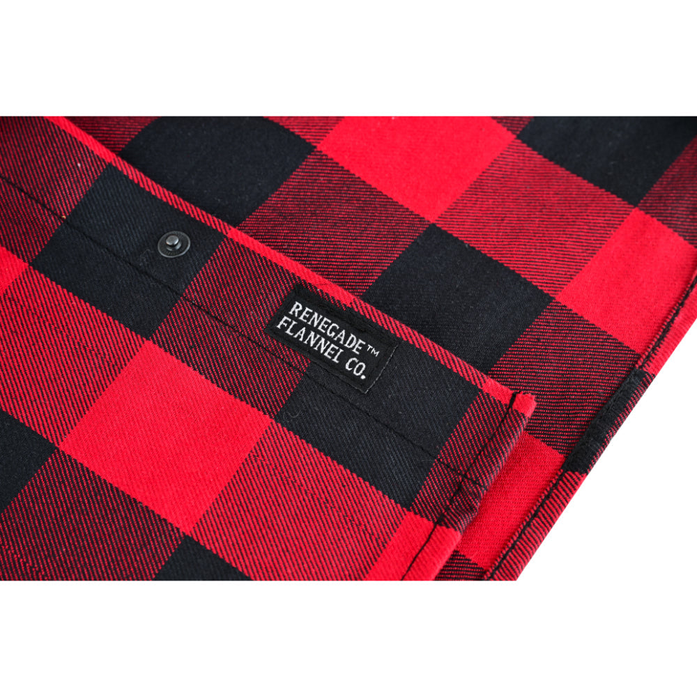 Men’s Red and Black Sleeveless Flannel LVAD Gear Flannel