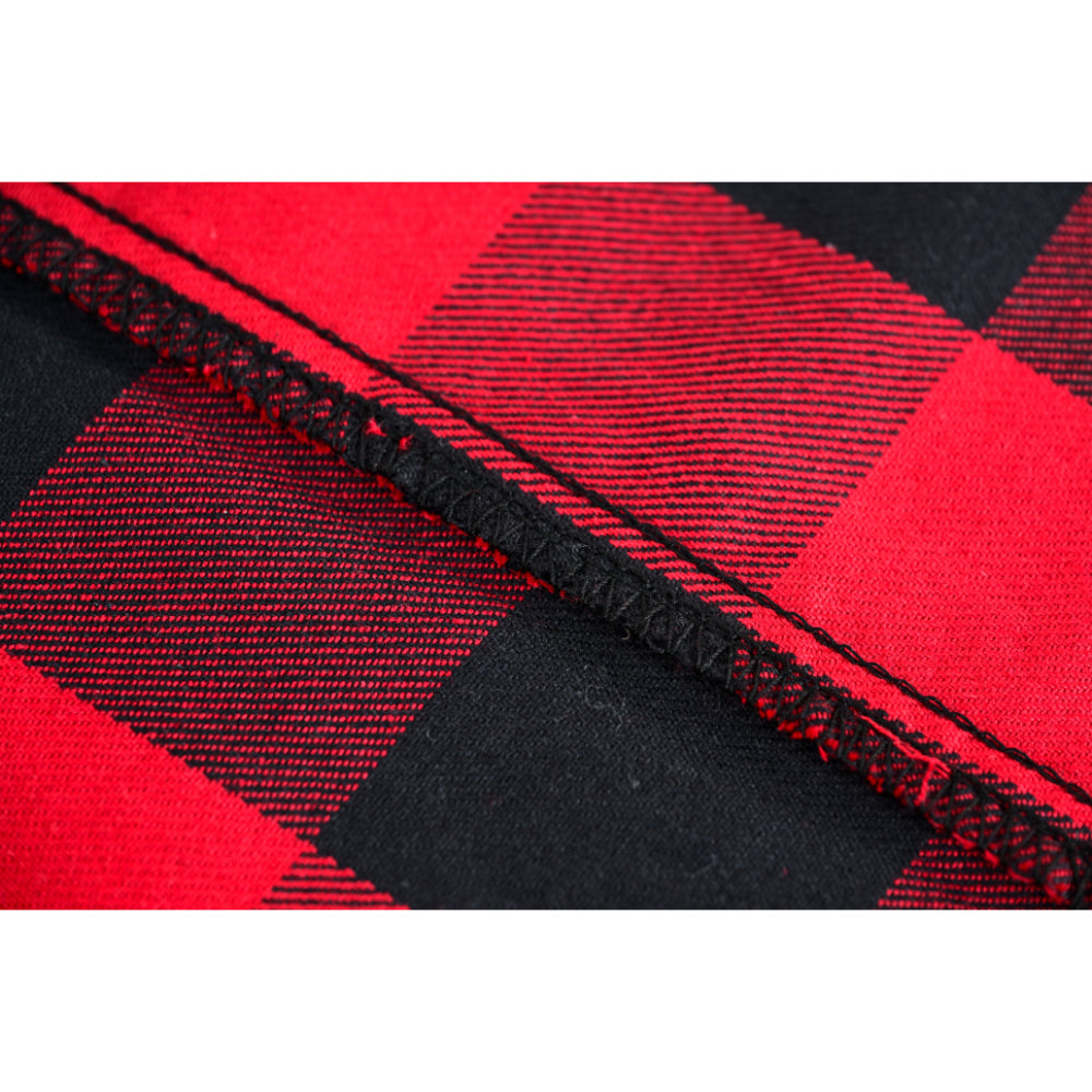 Men’s Red and Black Sleeveless Flannel LVAD Gear Flannel