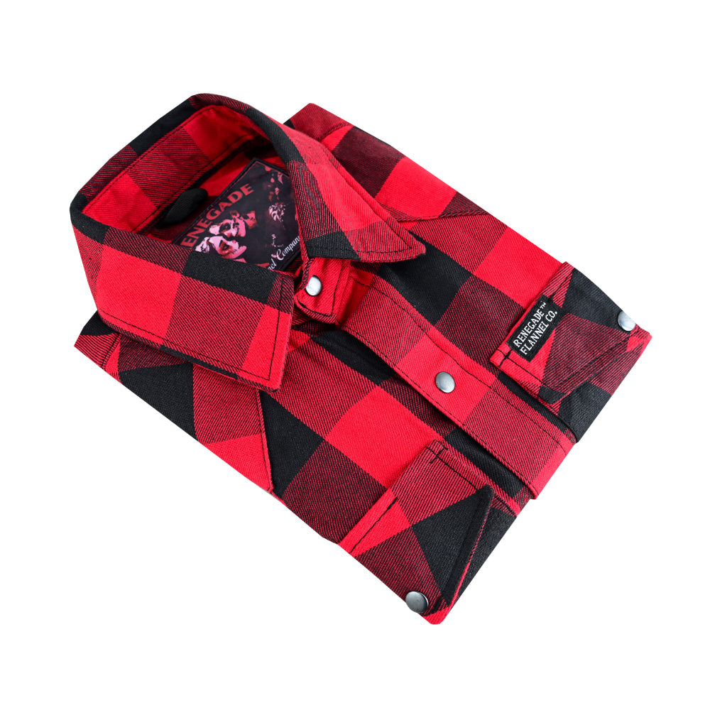 Men’s Red and Black Sleeveless Flannel LVAD Gear Flannel