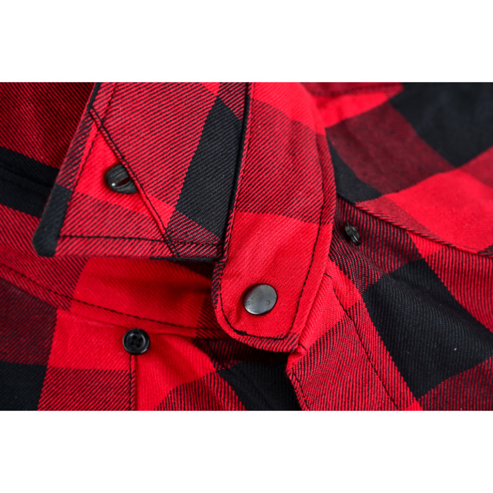 Men’s Red and Black Sleeveless Flannel LVAD Gear Flannel
