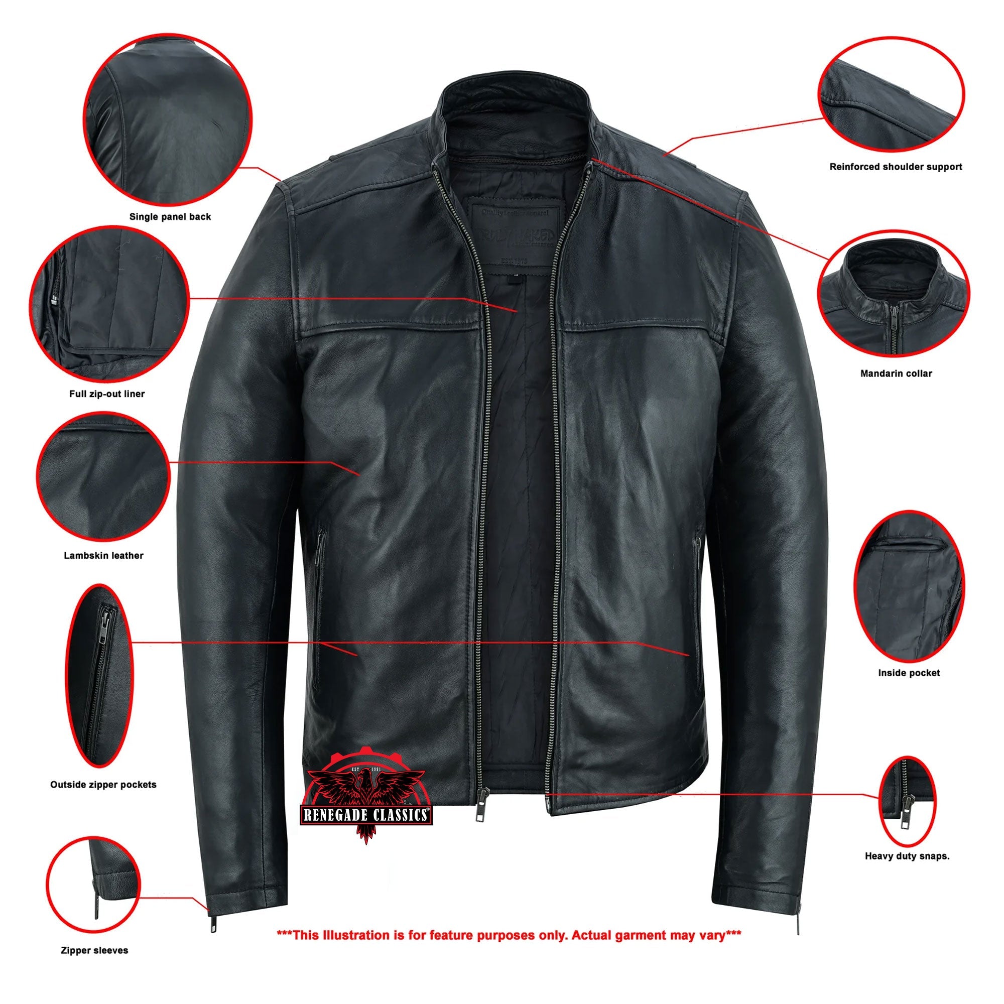 Wanton Men's Fashion Leather Jacket