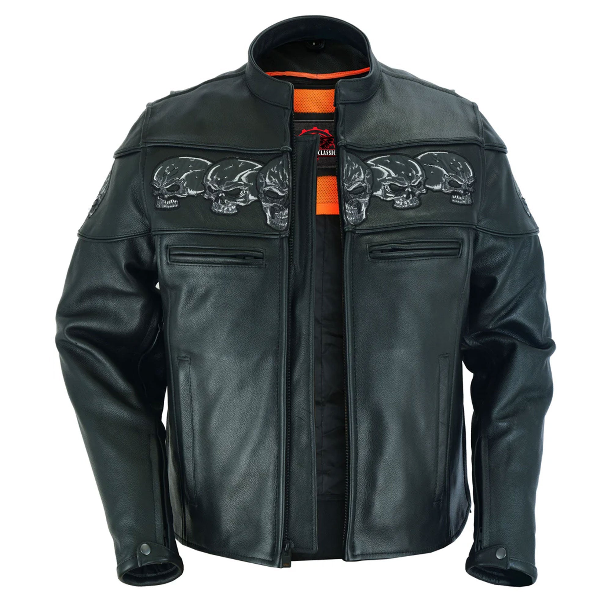 RC700 Men's Scooter Jacket w/Reflective Skulls