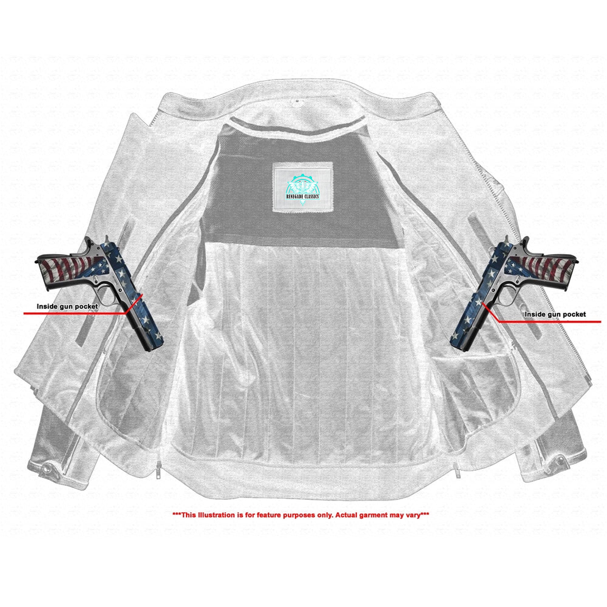 RC700 Men's Scooter Jacket w/Reflective Skulls