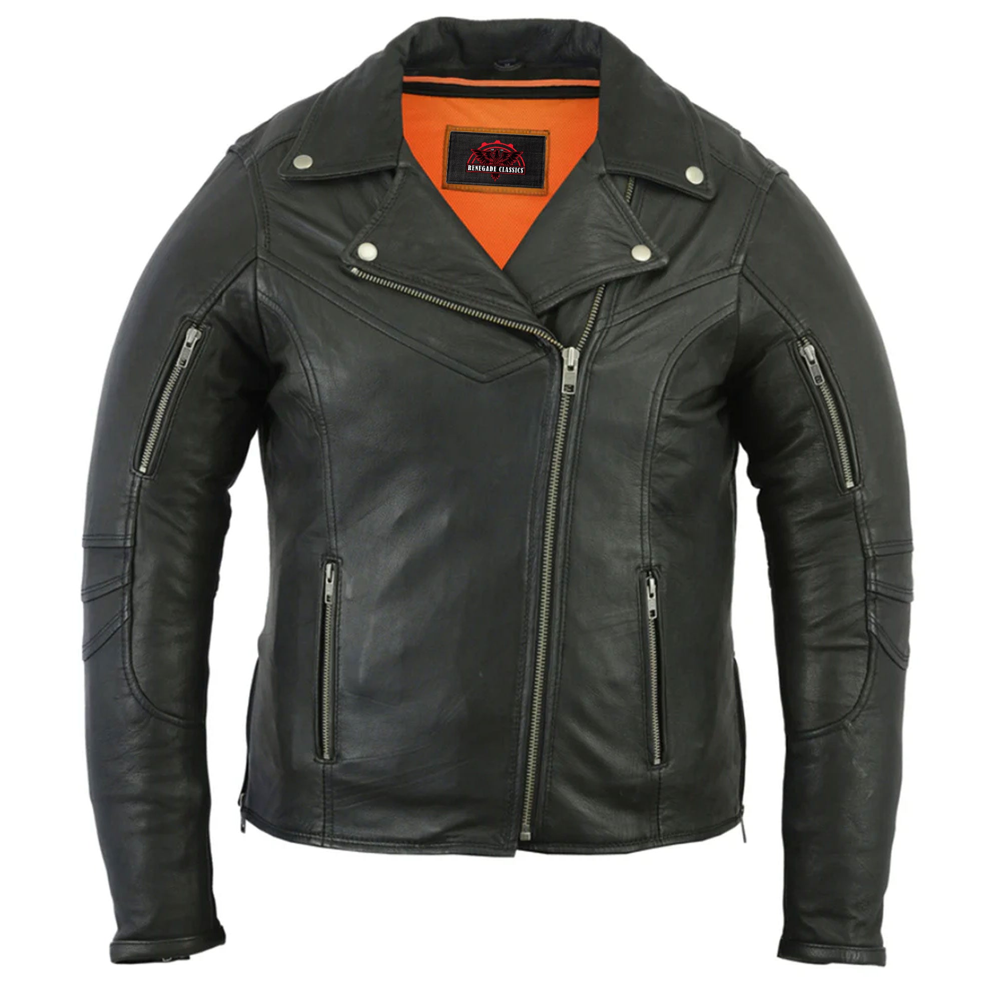 RC894 Women's Modern Longer Beltless Biker Jacket