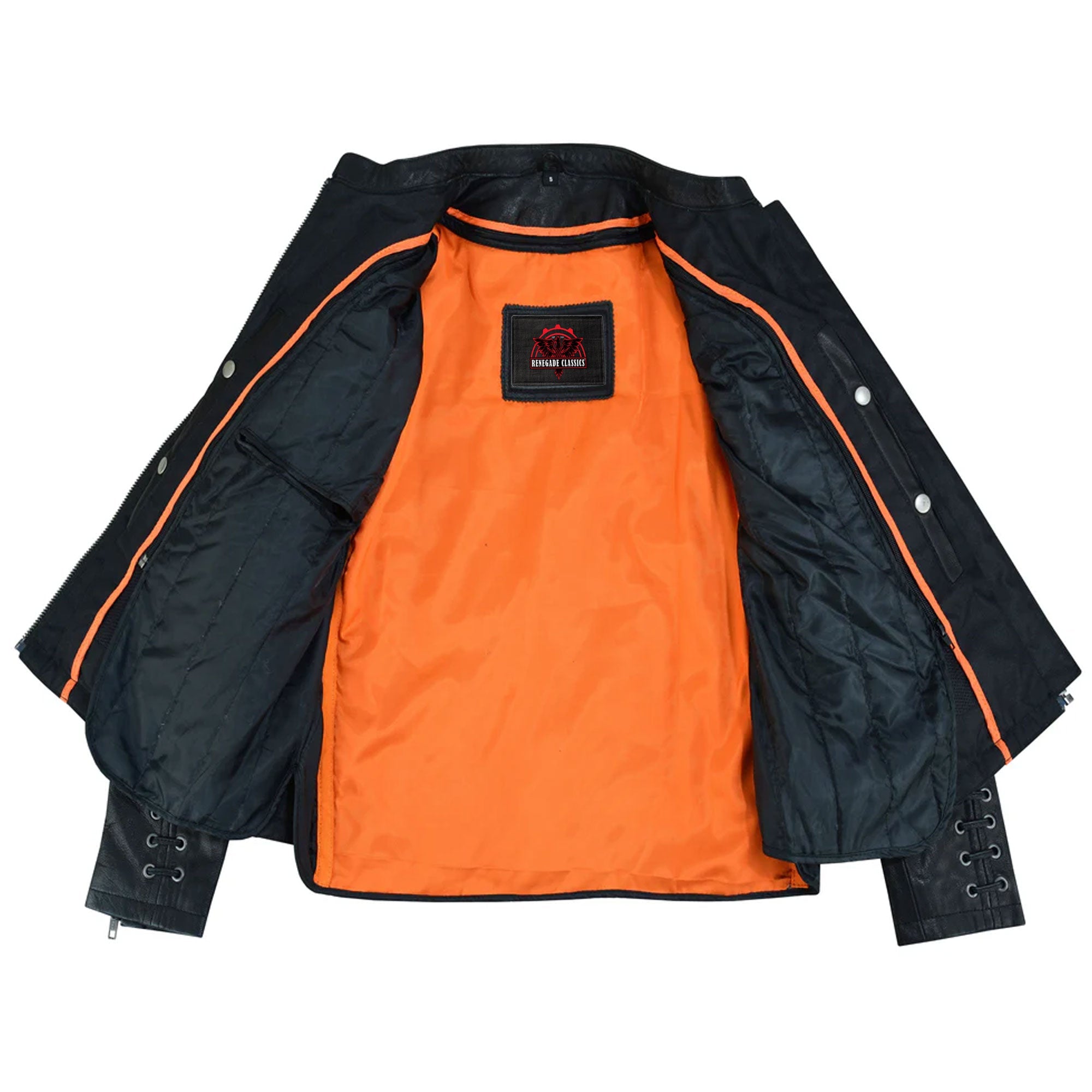 RC885 Women's Stylish Jacket with Grommet and Lacing Accents