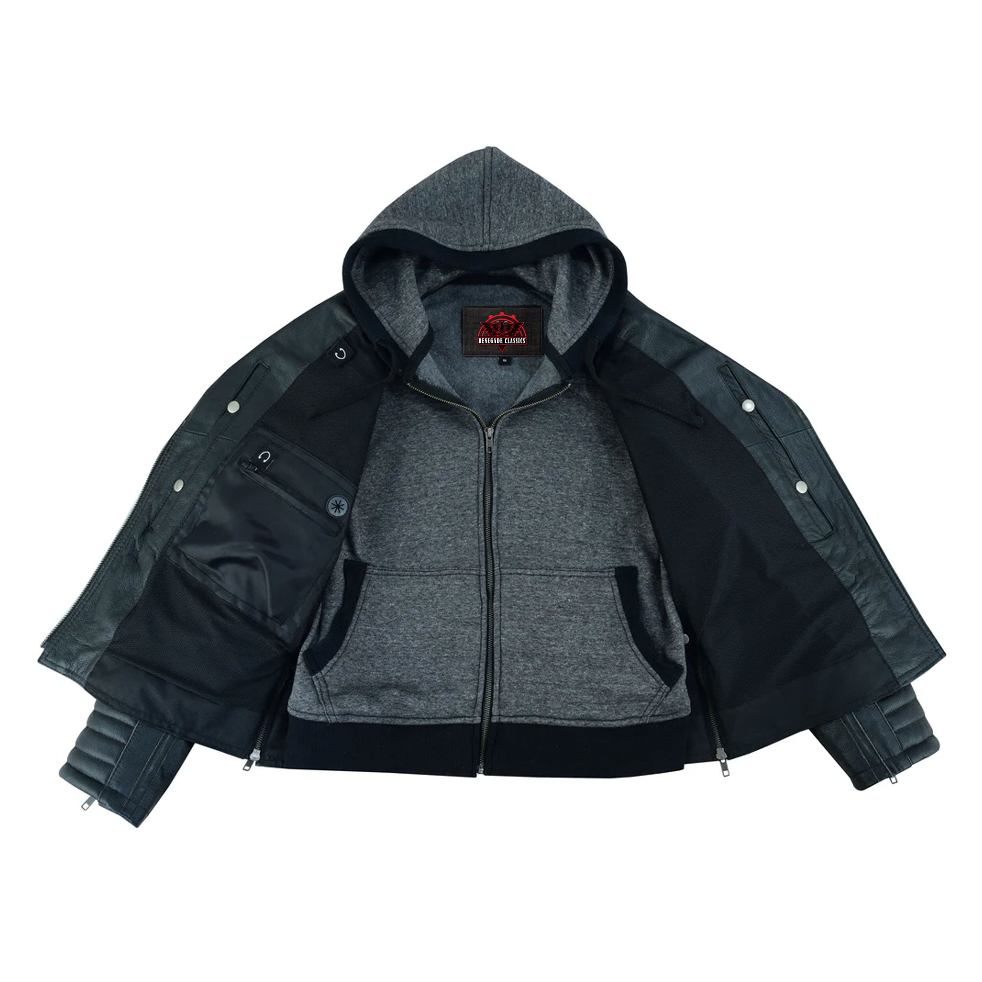 RC877 Women's M/C Jacket with Rub-Off Finish