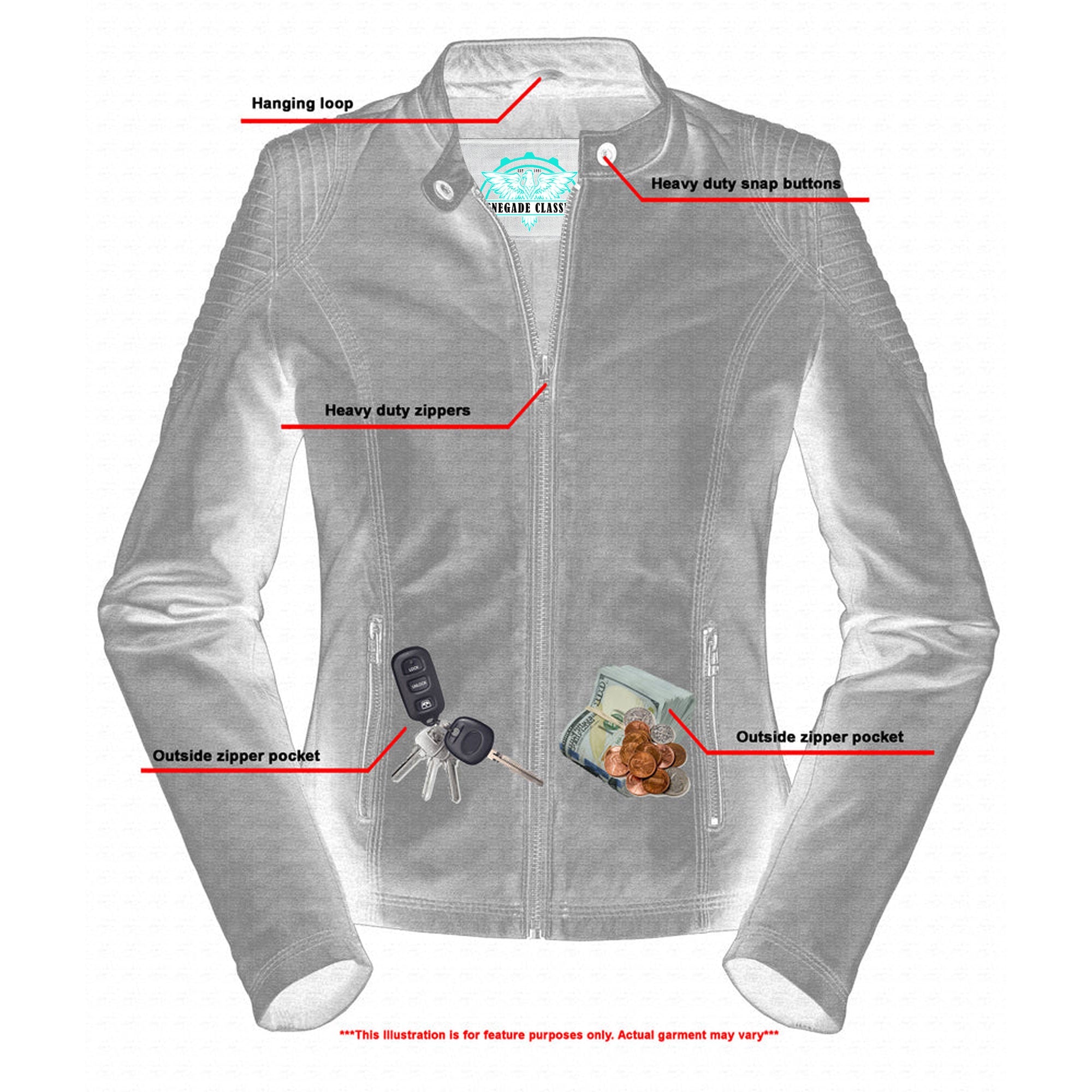 RC5501 Cabernet - Women's Fashion Leather Jacket