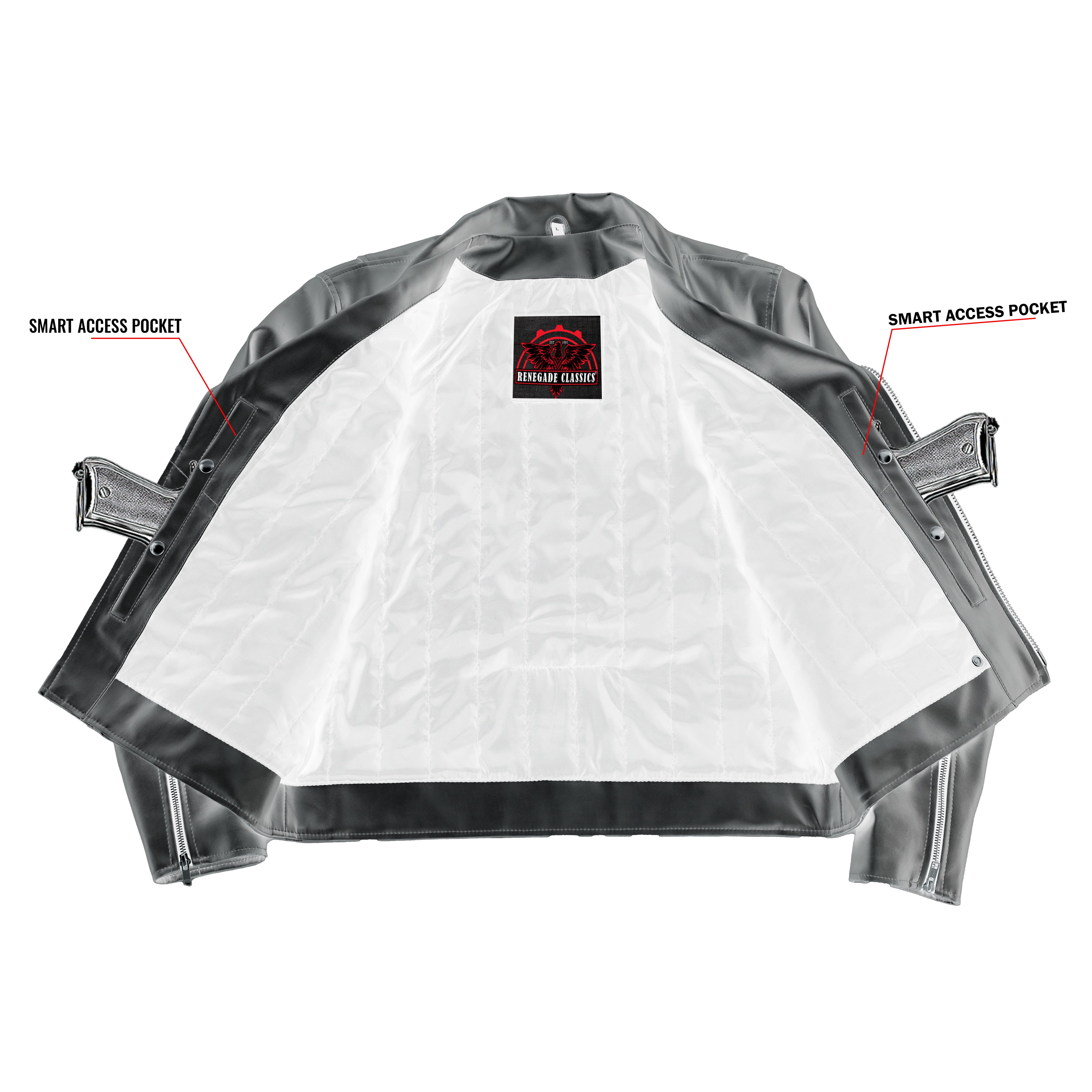 Sinister – Men’s Faux Leather Motorcycle Jacket