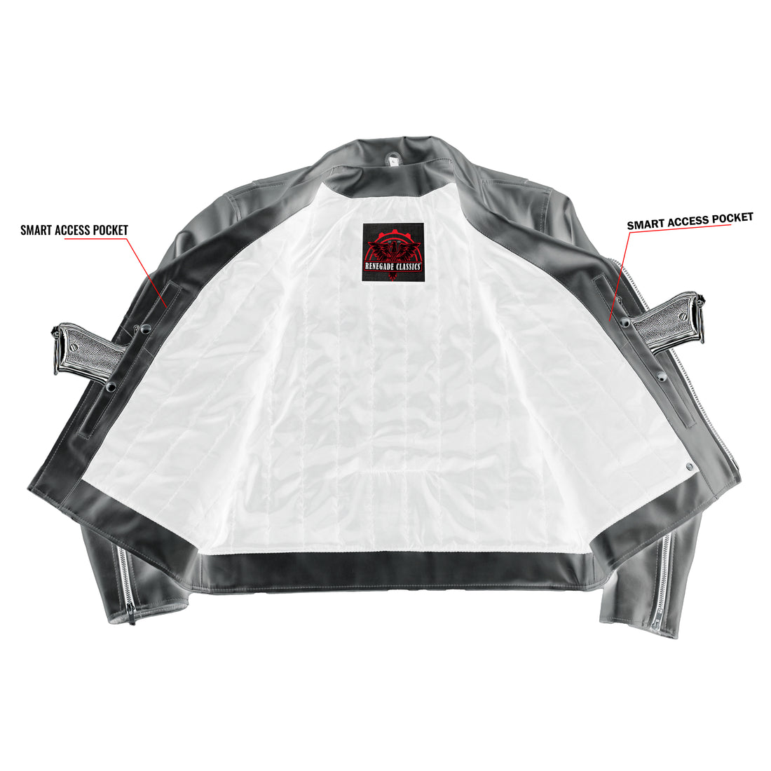 Sinister – Men’s Faux Leather Motorcycle Jacket