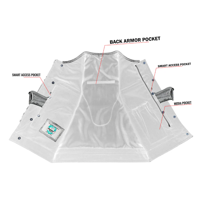 Summer Spark Croc Commander Men's Leather Vest