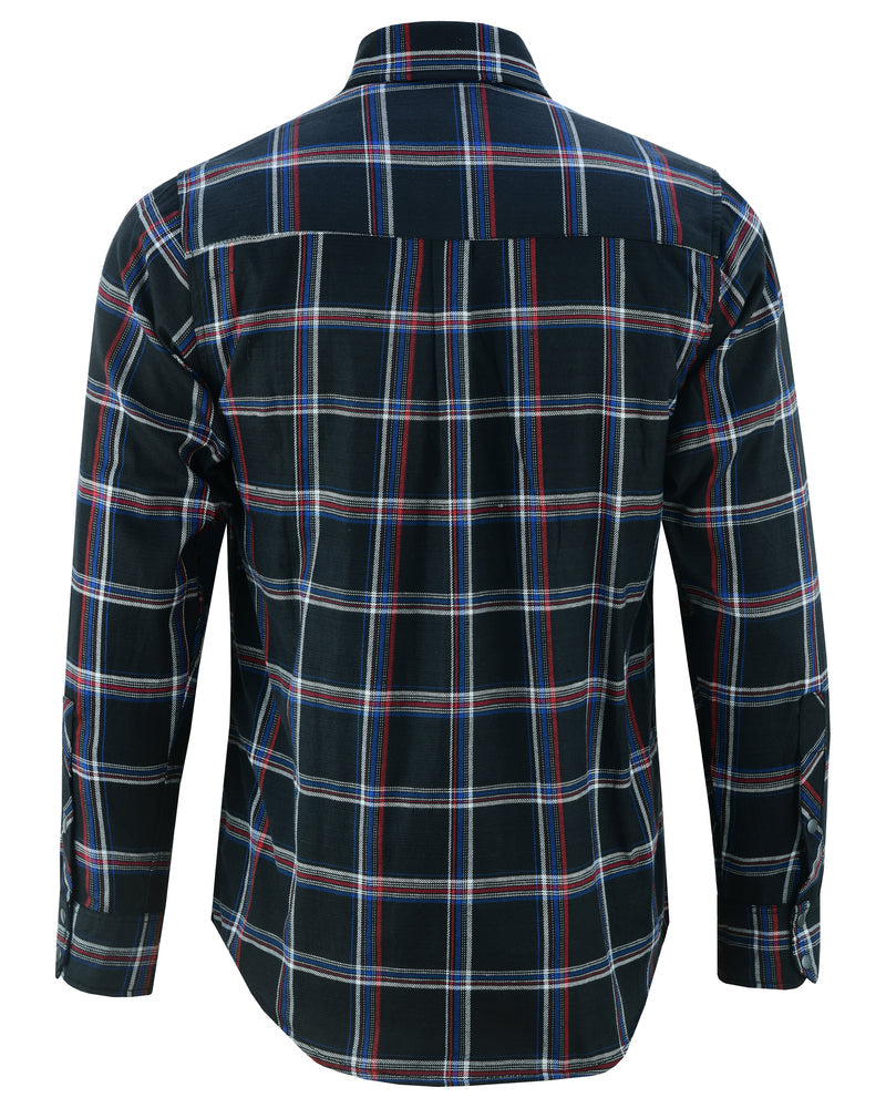 Flannel Shirt - Black, Red and Blue LVAD Gear Flannel