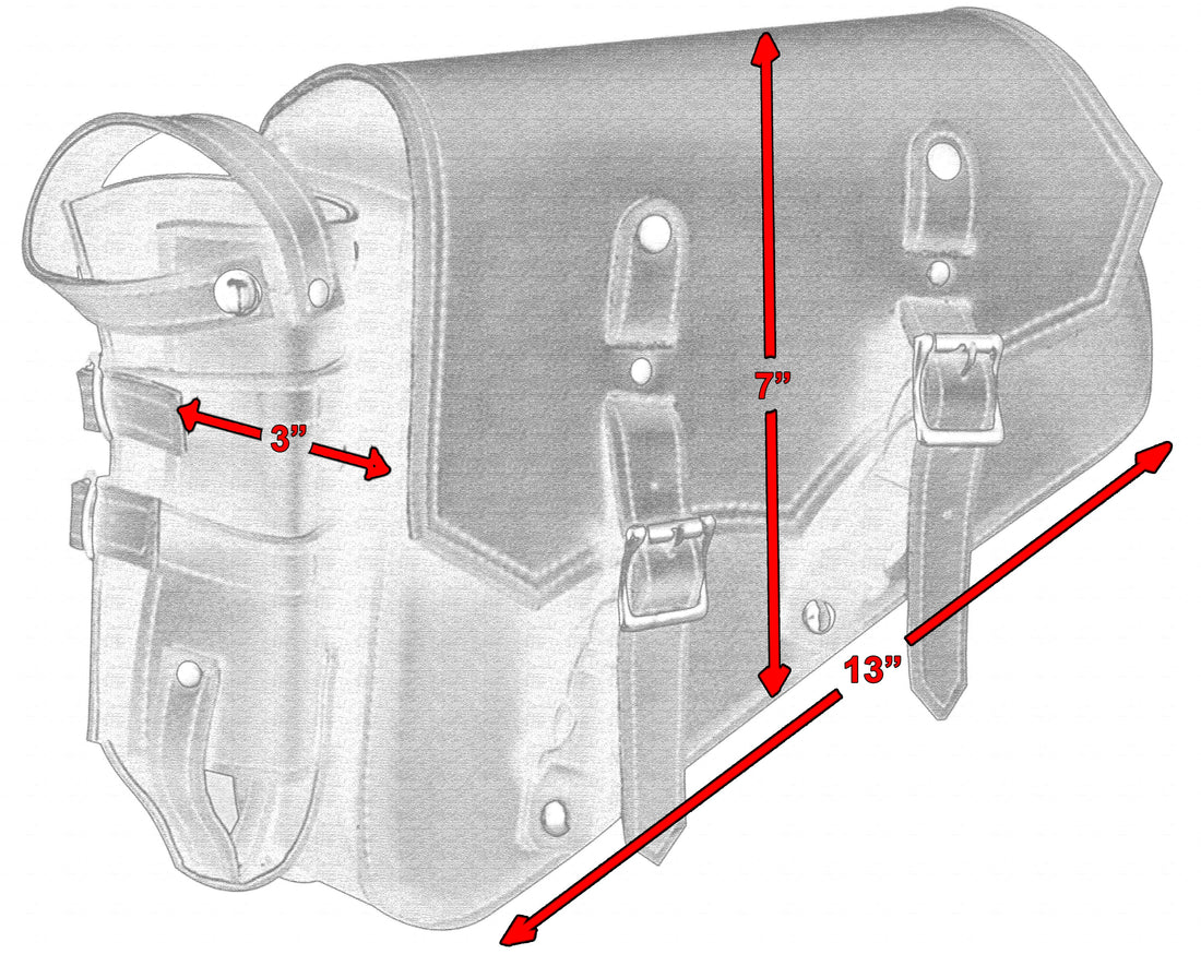RC5011L Left Side Synthetic Leather Swing Arm Bag w/Bottle Holder