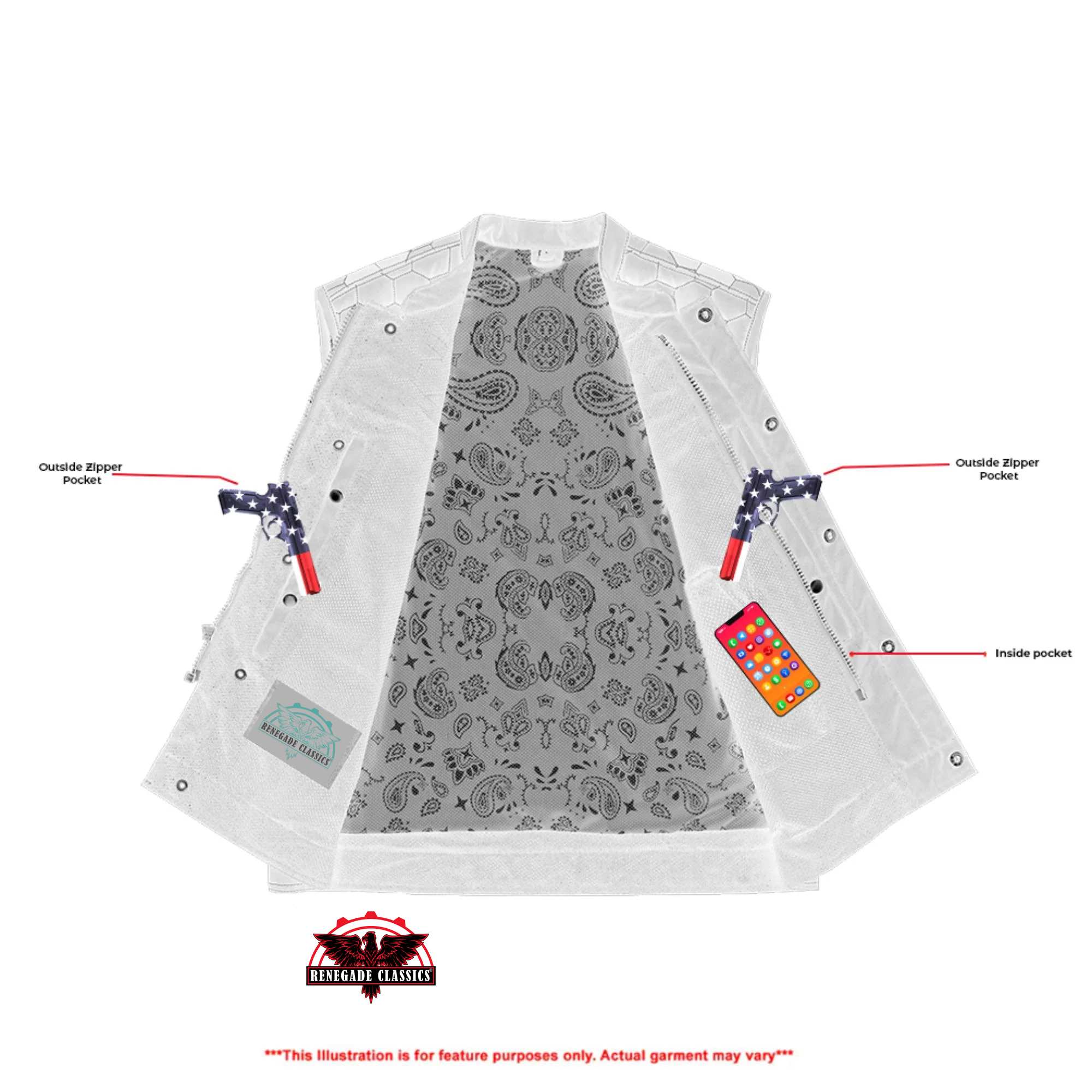 Gloom Gold Men’s Black Mesh Textile Vest with Yellow Thread Detailing