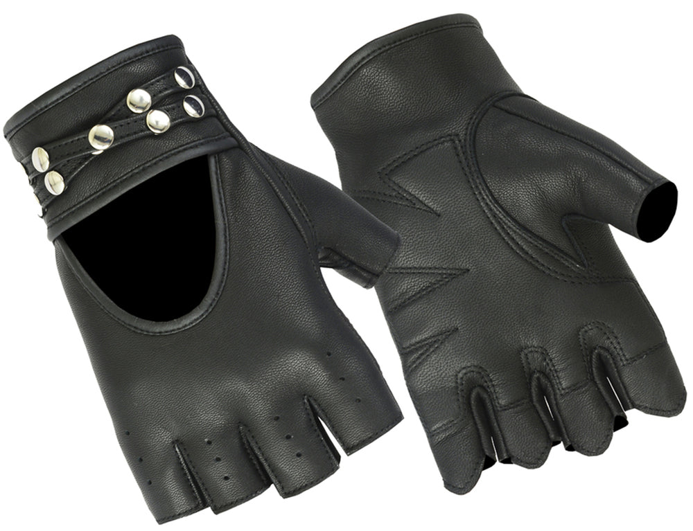 RC85 Women's Fingerless Glove with Rivets Detailing