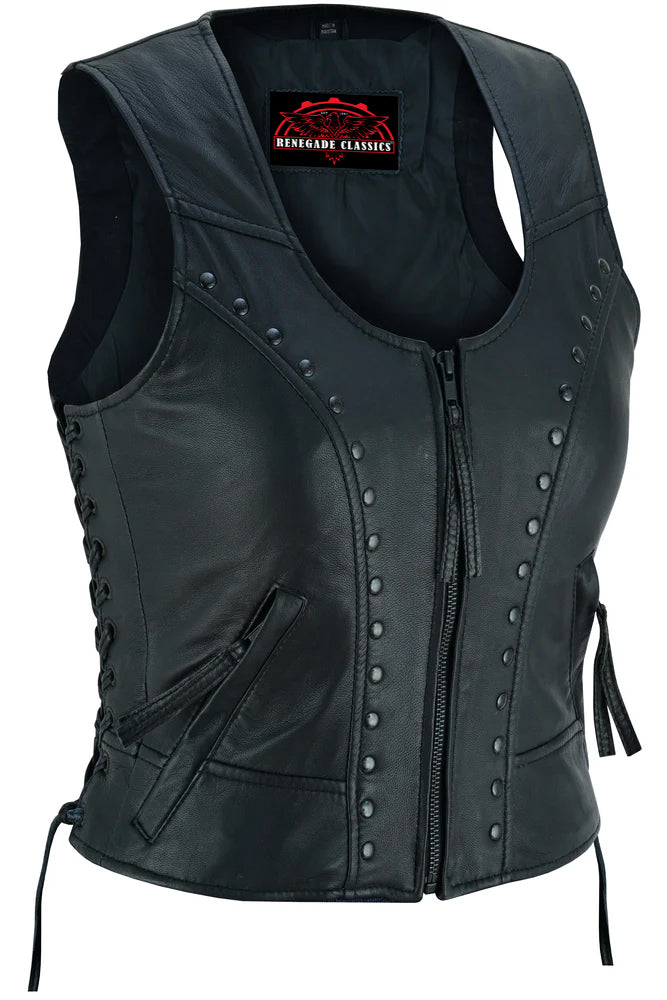 RC241 Women's Lightweight Vest with Rivets Detailing