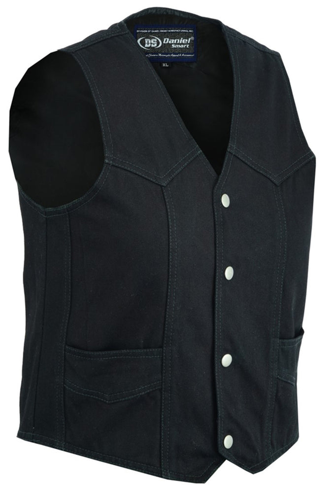 RM9725   Kid's Denim Plain Side Vest