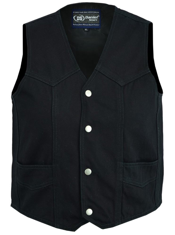 RM9725   Kid's Denim Plain Side Vest