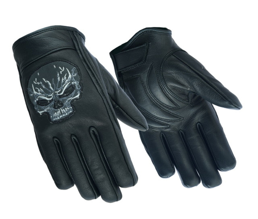 RC47   Reflective Skull Short Glove
