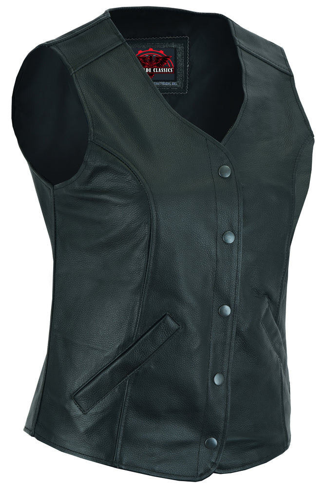 RC204 Women's Stylish Longer Body &frac34; Vest - Plain Sides