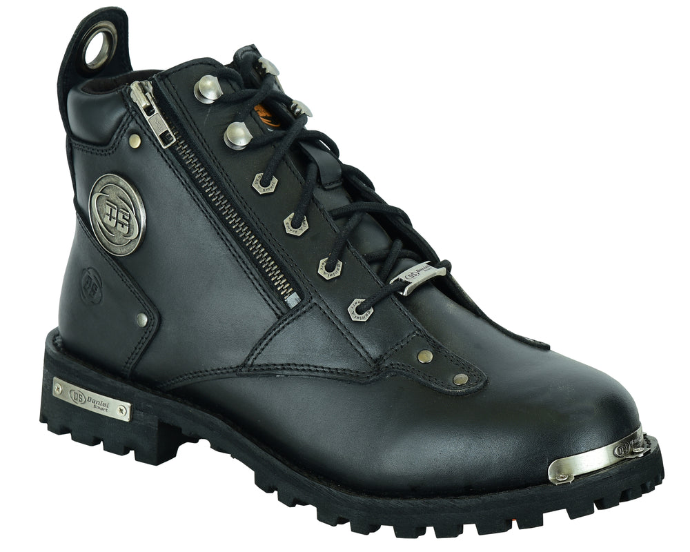 RC9730 Men's 6 Side Zipper Plain Toe Boot