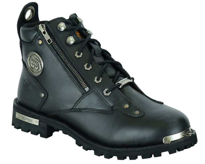 RC9730 Men's 6 Side Zipper Plain Toe Boot
