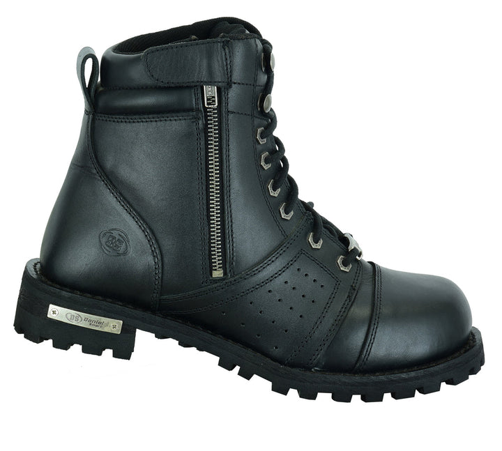 RC9731 Men's 6'' Side Zipper Plain Toe Boot W/Perforation