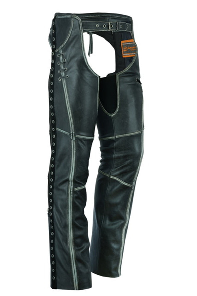 RC485V Women's Gray Stylish Lightweight Hip Set Chaps