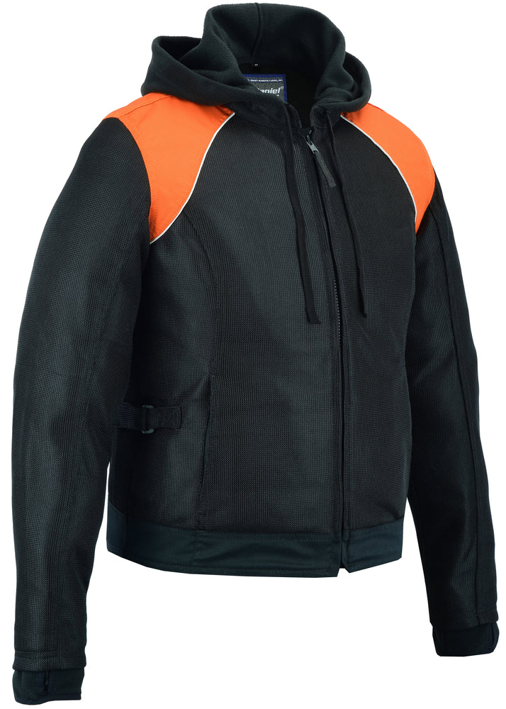 RC827 Women's Mesh 3-in-1 Riding Jacket (Black/Orange)
