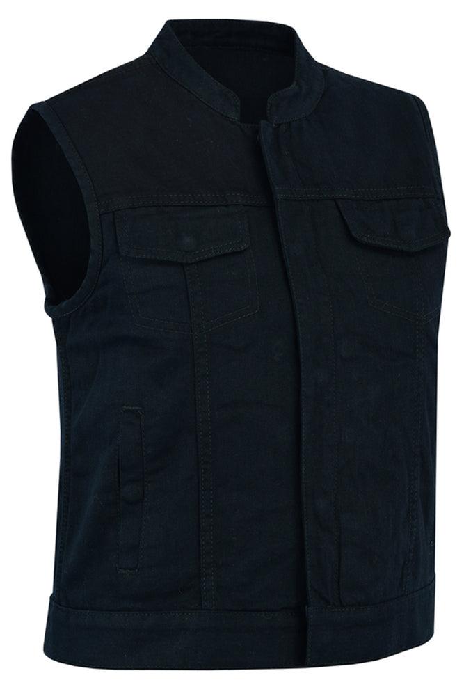 RM987 Women's Advance Black Construction Denim Vest