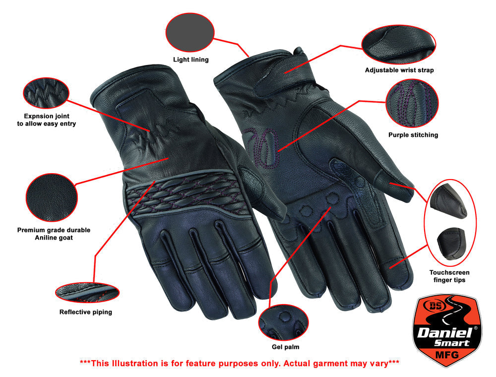 RC2425 Women's Cruiser Glove (Black / Purple)