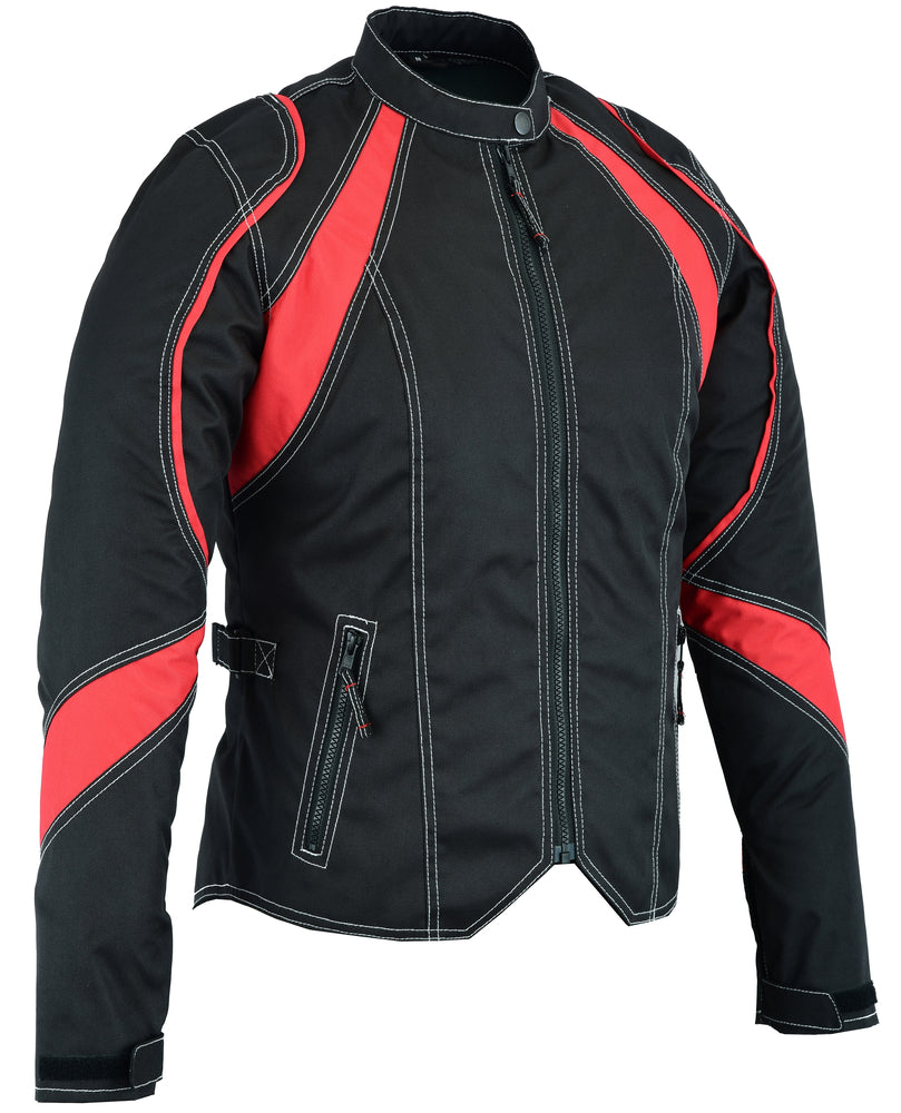 RC826RD Women's Embroidered Crown Riding Jacket - Red