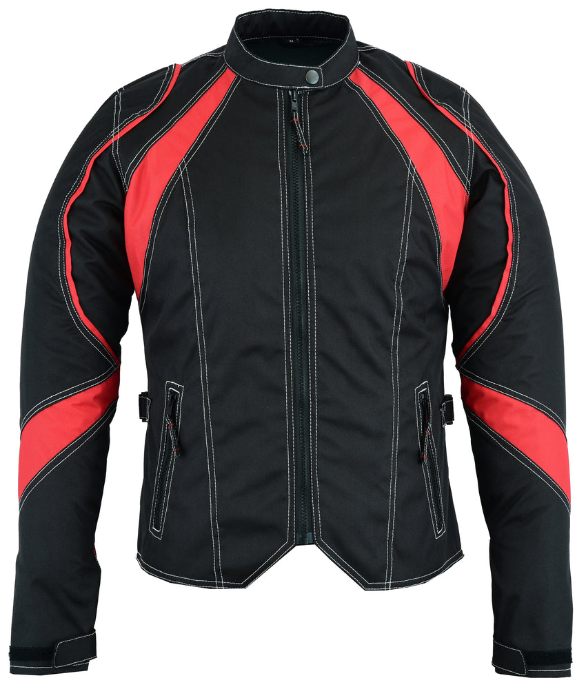 RC826RD Women's Embroidered Crown Riding Jacket - Red
