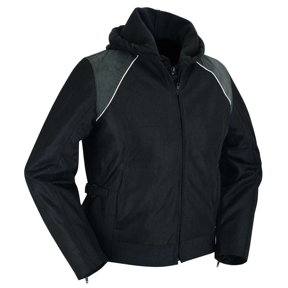 RC867 Women's Mesh 3-in-1 Riding Jacket (Black/Black Tone Reflective)